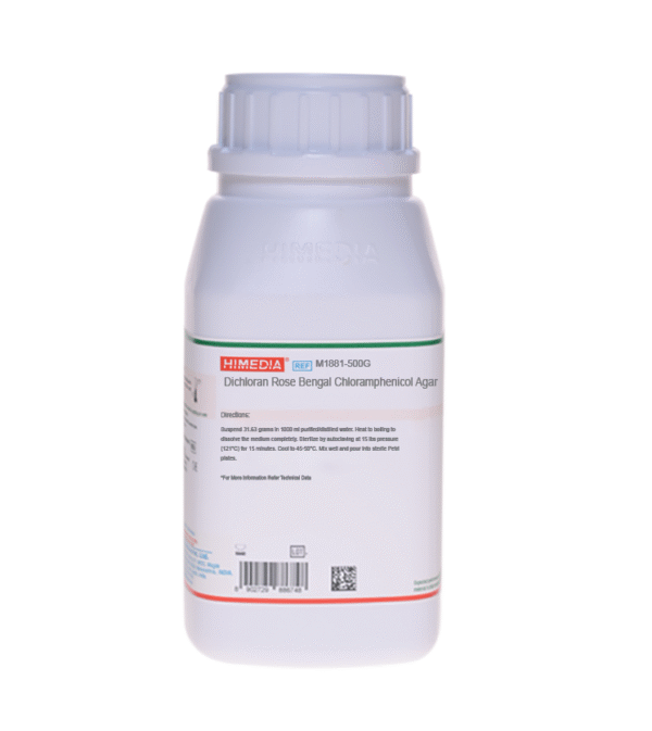 DICHLORAN ROSE BENGAL CHLORAMPHENICOL AGAR (DRBC AGAR) X 500 GR COD M1881 HIMEDIA
