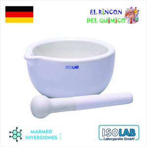 MORTERO DE PORCELANA 130 MM CON PILON (400 ML) COD 038.02.130 ISOLAB