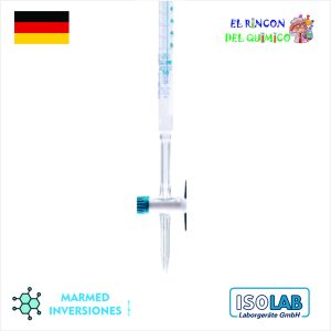 BURETA DE VIDRIO LLAVE DE TEFLON DE 10 ML COD 017.02.010 ISOLAB