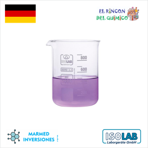 VASO DE VIDRIO GRADUADO BORO 3,3 DE 1000 ML 025.01.901 ISOLAB