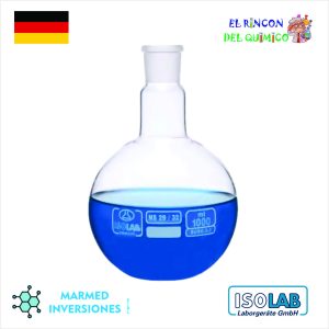 BALON DE VIDRIO ESMERILADO NS 14/23 FONDO PLANO DE 100 ML COD 030.01.100 ISOLAB