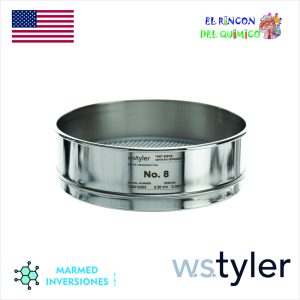 TAMIZ DE ACERO DE 8” MALLA NRO 8 COD WST.8 TYLER