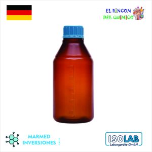 FRASCO DE PLASTICO GRADUADO AMBAR DE 100 ML COD 061.17.100 ISOLAB