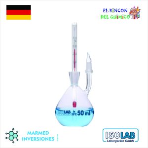 PICNOMETRO DE VIDRIO CON TERMOMETRO DE 10 ML 023.03.010 ISOLAB