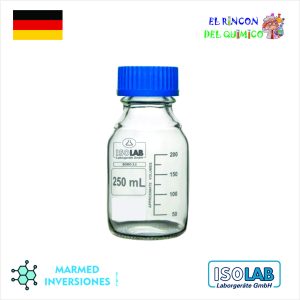 FRASCO DE VIDRIO AUTOCLAVABLE BORO 3.3 DE 100 ML COD 061.01.100 ISOLAB