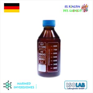 FRASCO DE VIDRIO AUTOCLAVABLE AMBAR BORO 3.3 DE 500 ML COD 061.02.500 ISOLAB