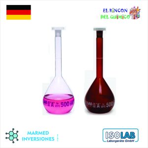 FIOLA DE VIDRIO AMBAR AFORADA CLASE "A" NS 10/19 DE 25 ML COD 014.01.025 ISOLAB