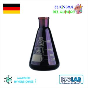 MATRAZ ESMERILADO AMBAR CON TAPA NS 29/32 DE 100 ML COD 028.11.103 ISOLAB