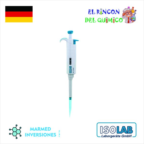 MICROPIPETA AUTOMATICA RANGO VARIABLE DE 10-100 UL COD 011.05.100 ISOLAB