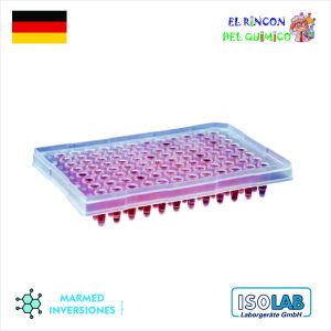 PLACAS PCR CON SEMIFALDON EST DE 96 POCILLOS X 10 UND COD 123.02.096 ISOLAB