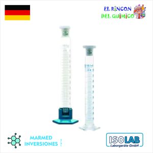 PROBETA DE VIDRIO CON BASE Y TAPA DE PLASTICO DE 10 ML COD 015.06.010 ISOLAB