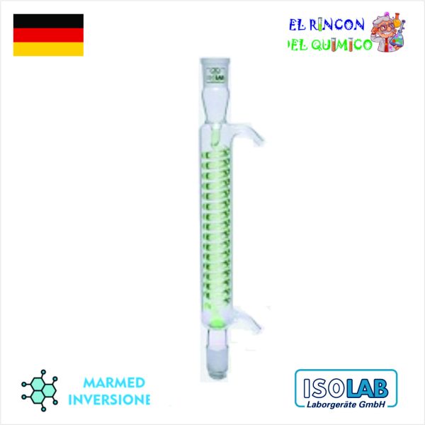 REFRIGERANTE SERPENTIN (COILED) ESMERILADO NS 29/32 DE 400 MM COD 033.15.403 ISOLAB