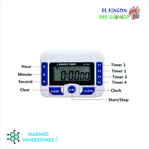 TIMER ELECTRONICO DE 4 TIEMPOS COD PS-360 BOECO