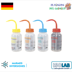 PICETA(PISETA) DE PLASTICO BOCA ANCHA (tapa de colores) X 500 ML COD 062.09.05 ISOLAB