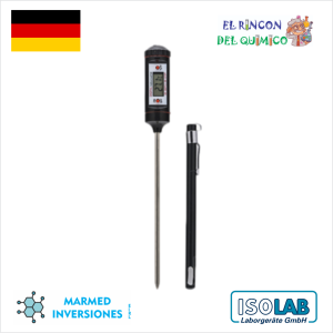TERMOMETRO DIGITAL CON VASTAGO DE METAL DE -50/+300 °C COD 060.01.001 ISOLAB