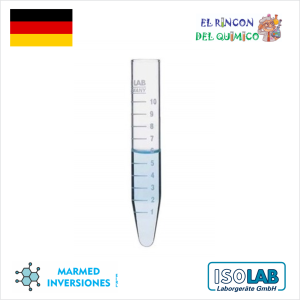 TUBO CONICO DE VIDRIO GRADUADO PARA CENTRIFUGA DE 10 ML COD 078.01.002 ISOLAB
