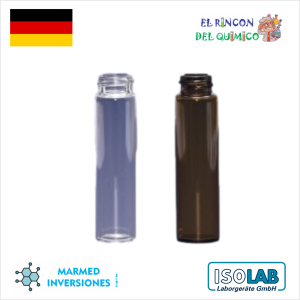 VIALES AMBAR T/ ROSCA CON SEPTA DE 20 ML X 100 UND COD 095.03.002 ISOLAB