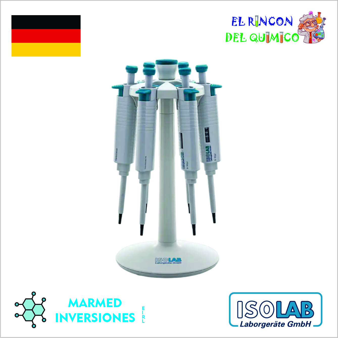 GRADILLA PARA MICROPIPETA CARRUSEL PARA 6 UND COD 006.11.005 ISOLAB