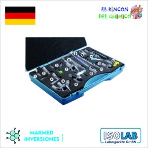 KIT DE VIDRIO PARA QUIMICA DE 16 PIEZAS NS 14/23 COD 067.30.001 ISOLAB