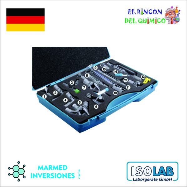 KIT DE VIDRIO PARA QUIMICA DE 16 PIEZAS NS 14/23 COD 067.30.001 ISOLAB