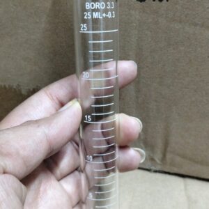 TUBO DE VIDRIO BORO 3.3 GRADUADO DE 25 ML DE 20X150MM IMPORTADO
