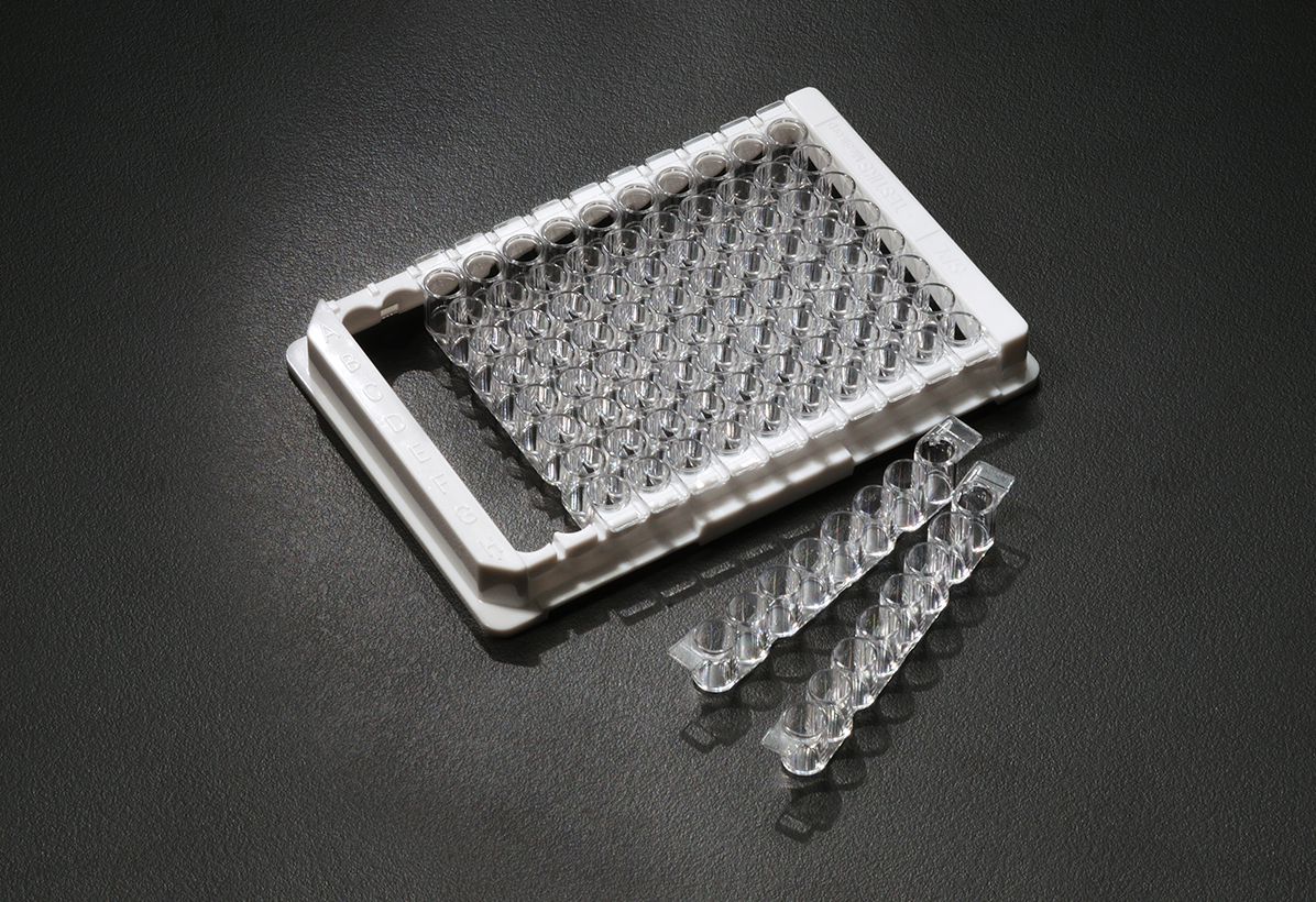 PLACA FONDO PLANO PARA ELISA EN TIRAS DE 96 POCILLOS COD 38096 SPL