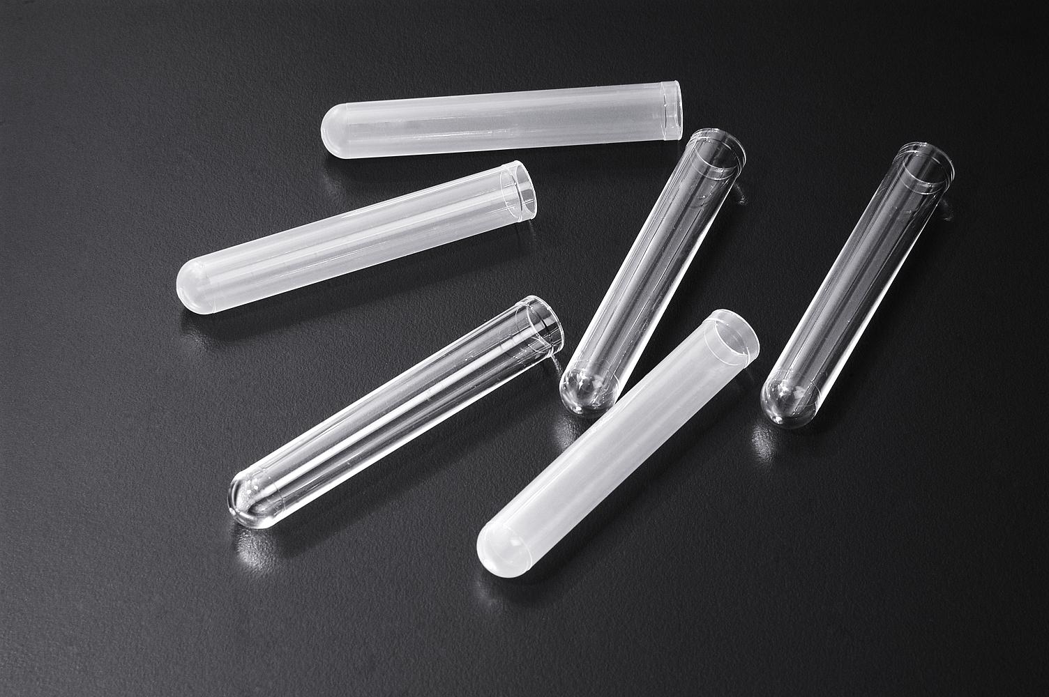 TUBOS DE POLIESTIRENO DE 12 X 75 MM FONDO REDONDO BOLSA X 250 UND COD 400510 SPL