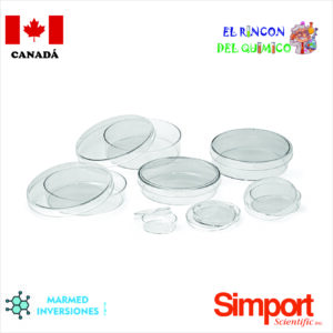 PLACA PETRI DE POLIESTIRENO 35x10 MM DE 9 ML ESTERIL BOLSA X 20 UND COD D210-15 SIMPORT