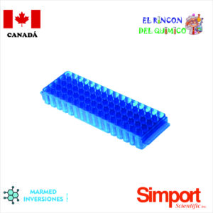 RACK PARA CRIOVIAL Y TUBO DE MICROCENTRIFUGA DE 80 POS / REVERSIBLE S500-80AS SIMPORT