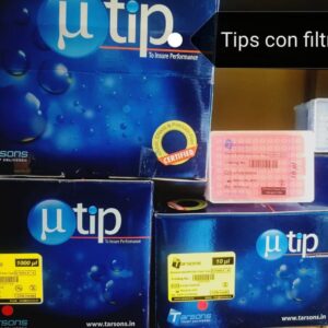 TIPS CON FILTRO MAXIMA RECUPERACION ESTERIL DE 1000 UL RACK X 96 UND COD 529106 TARSONS