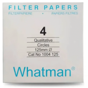 PAPEL FILTRO NRO 4 DE 125 MM CAJA X 100 UND WHATMAN
