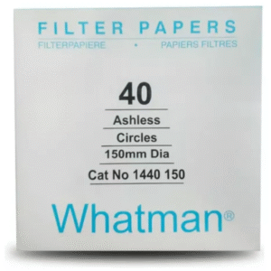 PAPEL FILTRO NRO 40 DE 150 MM CAJA X 100 UND WHATMAN