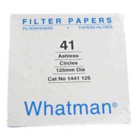 PAPEL FILTRO NRO 41 DE 125 MM CAJA X 100 UND WHATMAN