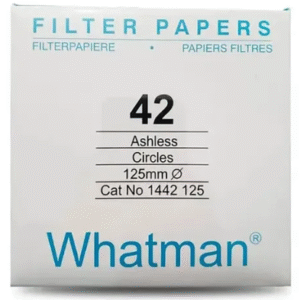 PAPEL FILTRO NRO 42 DE 125 MM CAJA X 100 UND WHATMAN